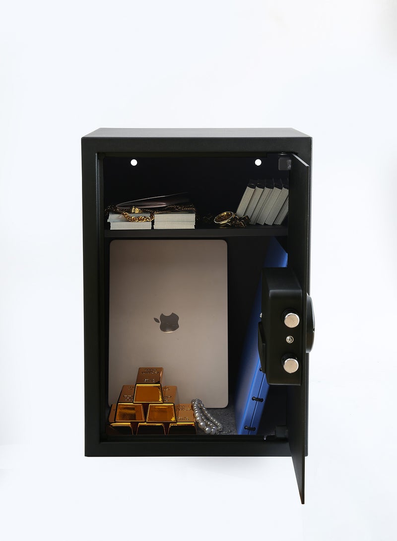 Noon East Large Safe Box with Digital Lock Key, Suitable for Home Office & Valuable Item Storage (Money. Documents, Passports) - 35x33x50 cm Size in Black - Image 5